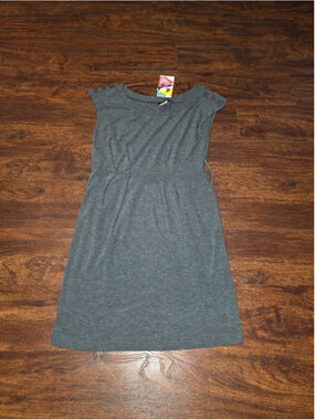 Juniors Gray Sweater Dress Rhapsody size Large NWT